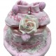 Hello World Pink 2 Tier Nappy Cake