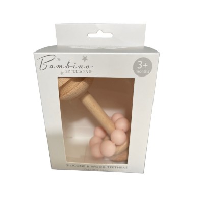 Pink Bambino Rattle Teething Toy 