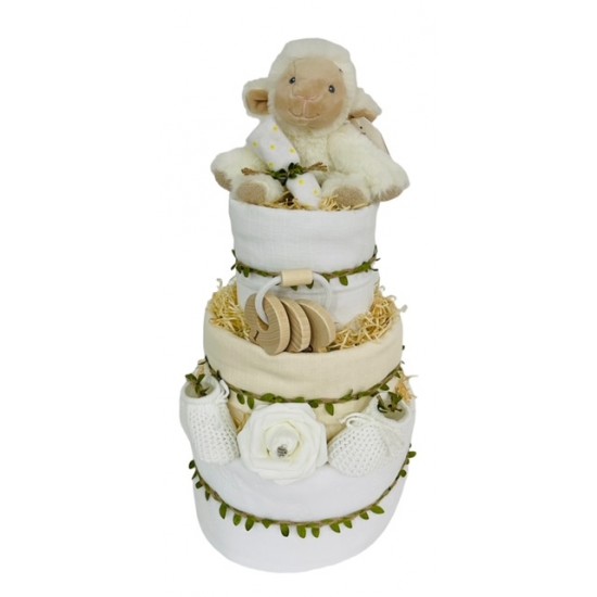 Baby Lamb 3 Tier Nappy Cake