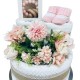 Flowers And Lace Pink Nappy Cake