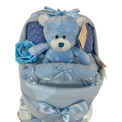 Nappy Cake Pram Blue