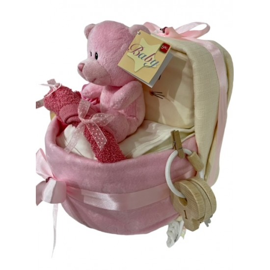 Pink Nappy Cake Pram