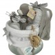 Grey Nappy Cake Pram