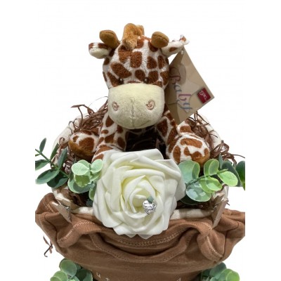 A Giraffe Is Born - 2 Tier Nappy Cake 