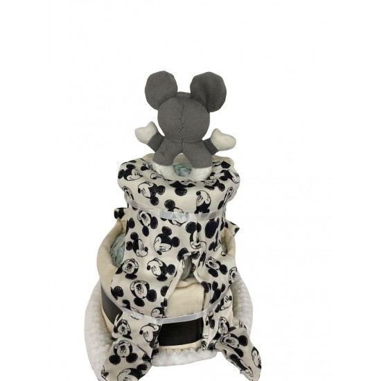 Three Tier Nappy Cake with Micky 