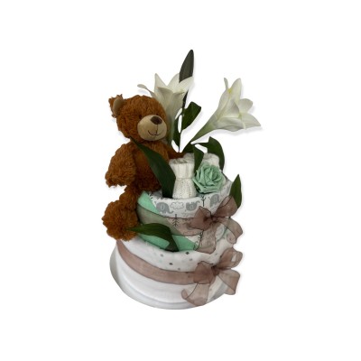 Rusty Bear Nappy Cake 2 Tier