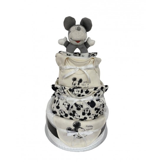 Three Tier Nappy Cake with Micky 