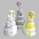 Dinky Darlings - 3 Tier Nappy Cake - 6 COLOURS AVAILABLE