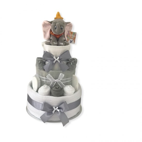 Nappy Cake 3 Tier With Dumbo The Elephant