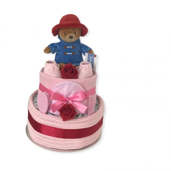 Nappy Cake 2 Tier with Paddington Bear