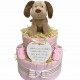 Puppy Dog Two Tier Nappy Cake - Pink